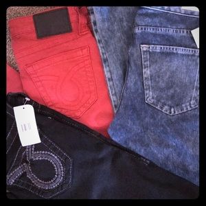 THREE PAIR Big Star Skinnies